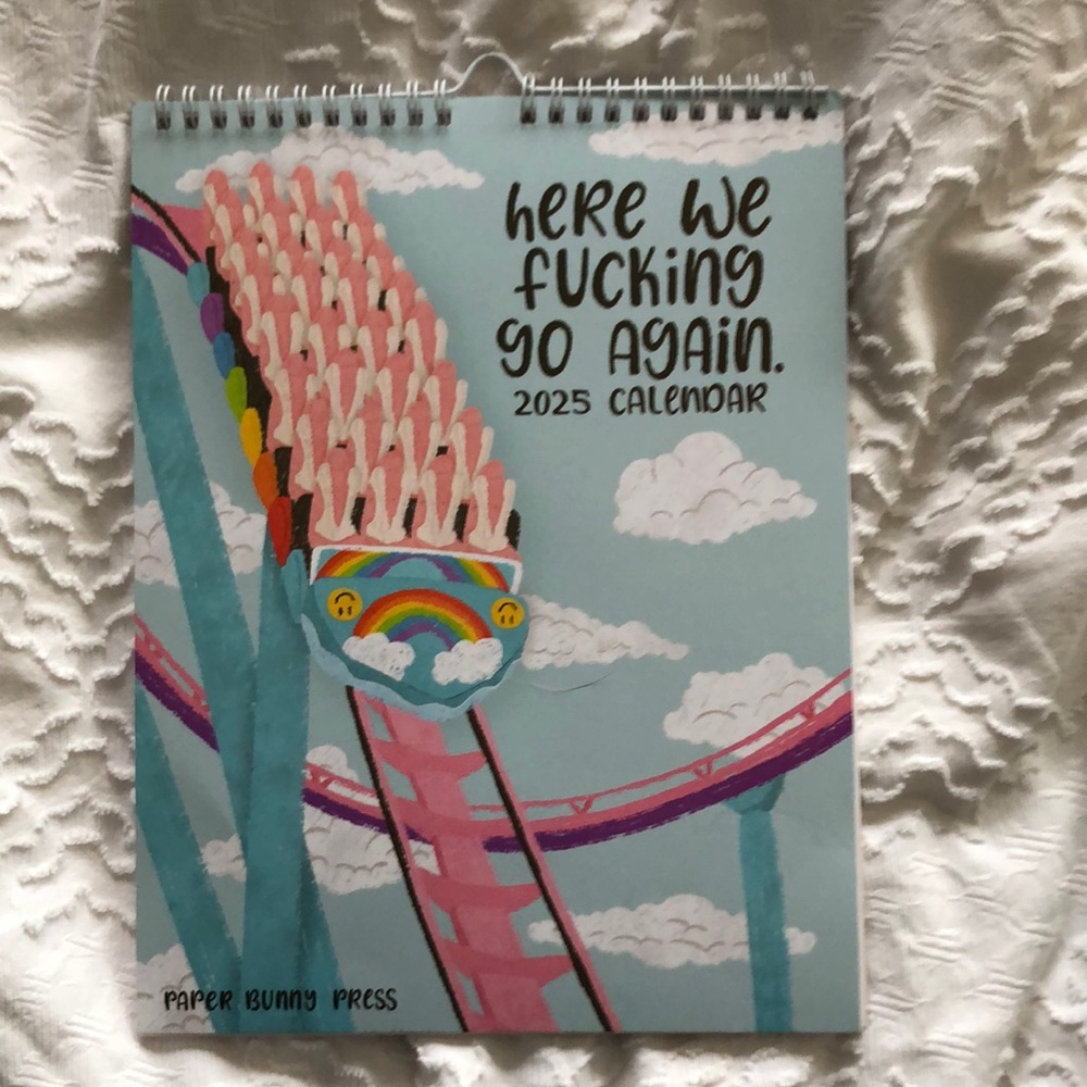Paper Bunny Press 2025 Funny wall calendar 9x12